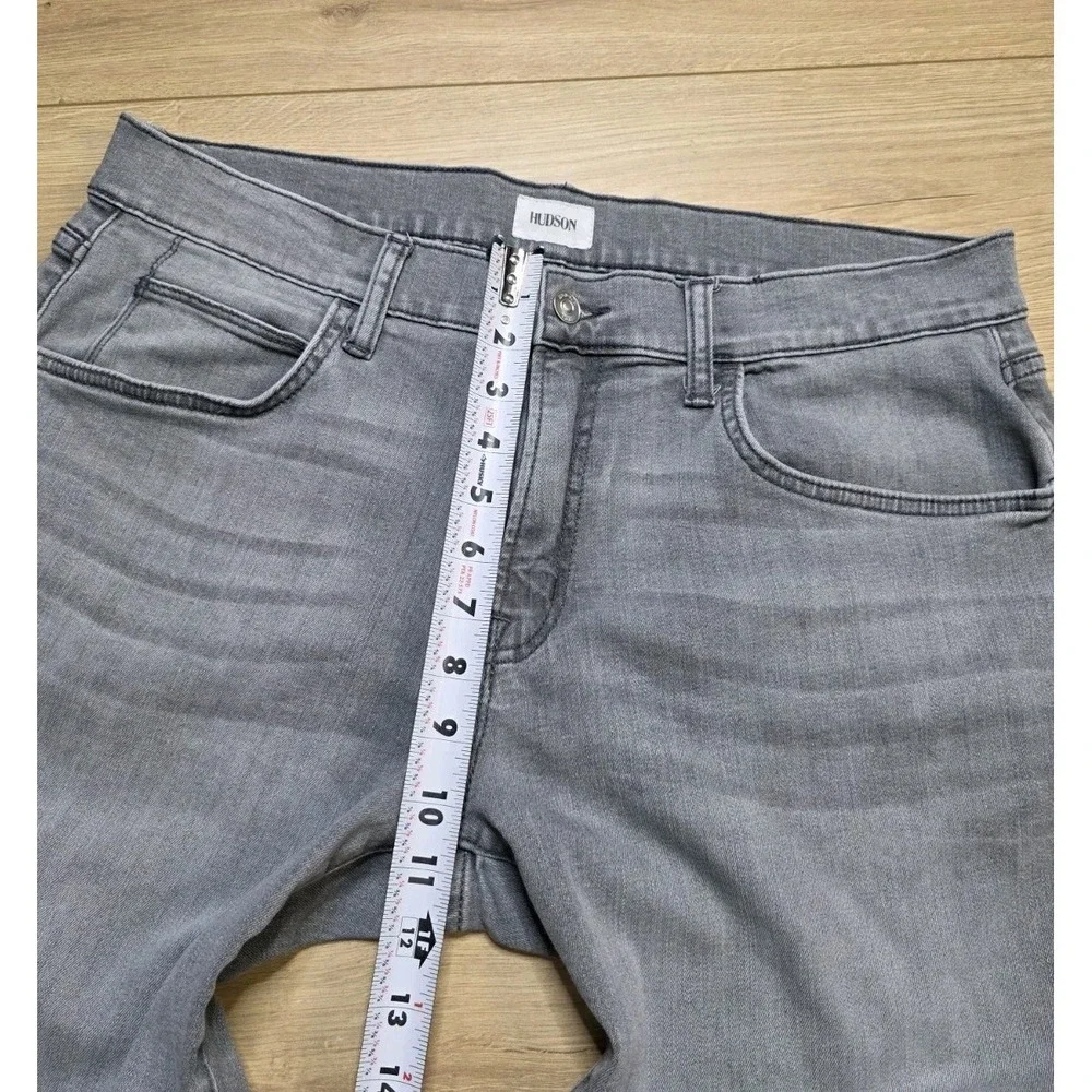 Hudson Blake Slim Straight Jeans Men's Size 36x30 Gray Wash Stretchy Denim